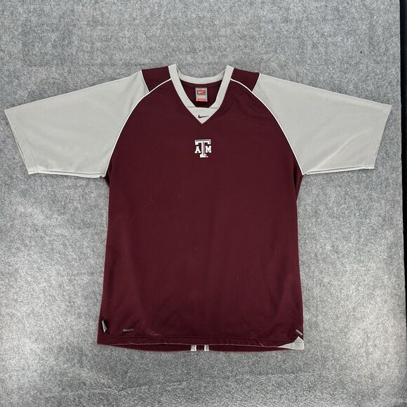 Vintage Nike Texas A&M Warm Up Jersey Shirt Black Mens Size XL - Picture 1 of 4